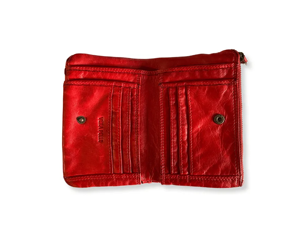 Scarlet Artisan Elegance Woven Wallet