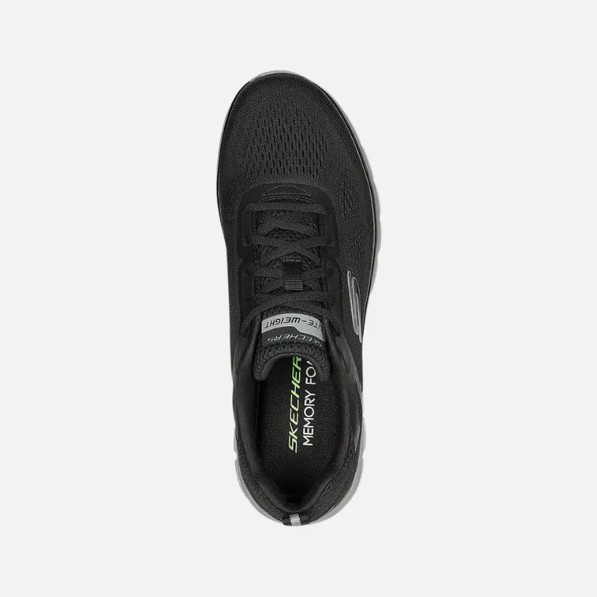 Skechers Broader Wide Fit Men's Running Shoes -Black/Charcoal