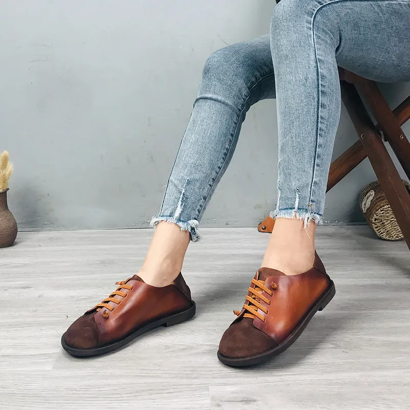 Spring Flats Color Matching Women's Retro Loafers