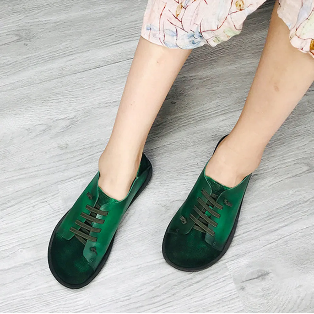 Spring Flats Color Matching Women's Retro Loafers