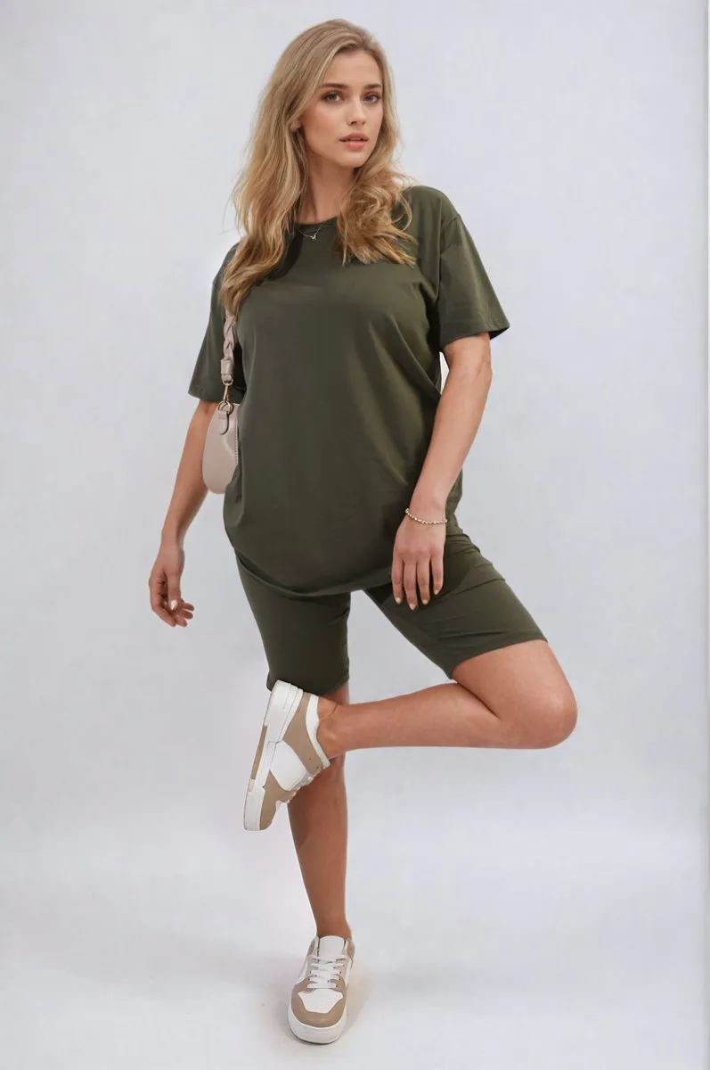 Summer Loose Fit Top and Biker Shorts Co-ord Set