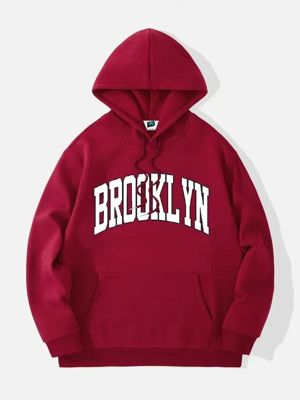 SXV  'BROOKLYN’ Printed Cool Aesthetic Sweatshirt Hoodie