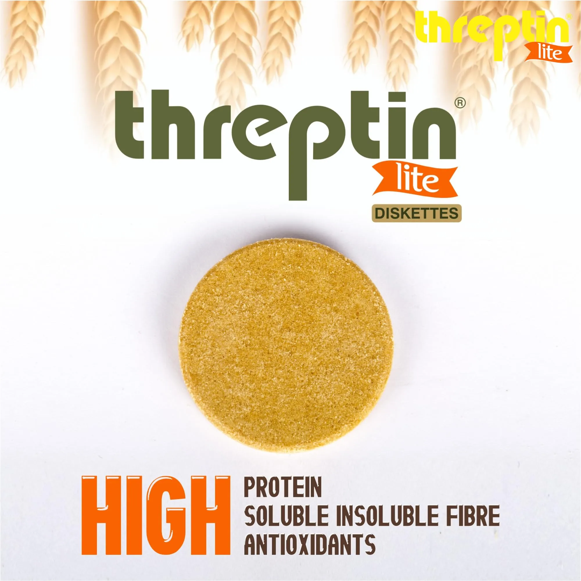 Threptin LITE- Sugarfree Protein Diskettes - 275g, Casein Protein Diskette with Fibers, Antioxidant, Vitamins and Minerals| For Kids, Men and Women|Delicious Vanilla Flavor|100% Veg