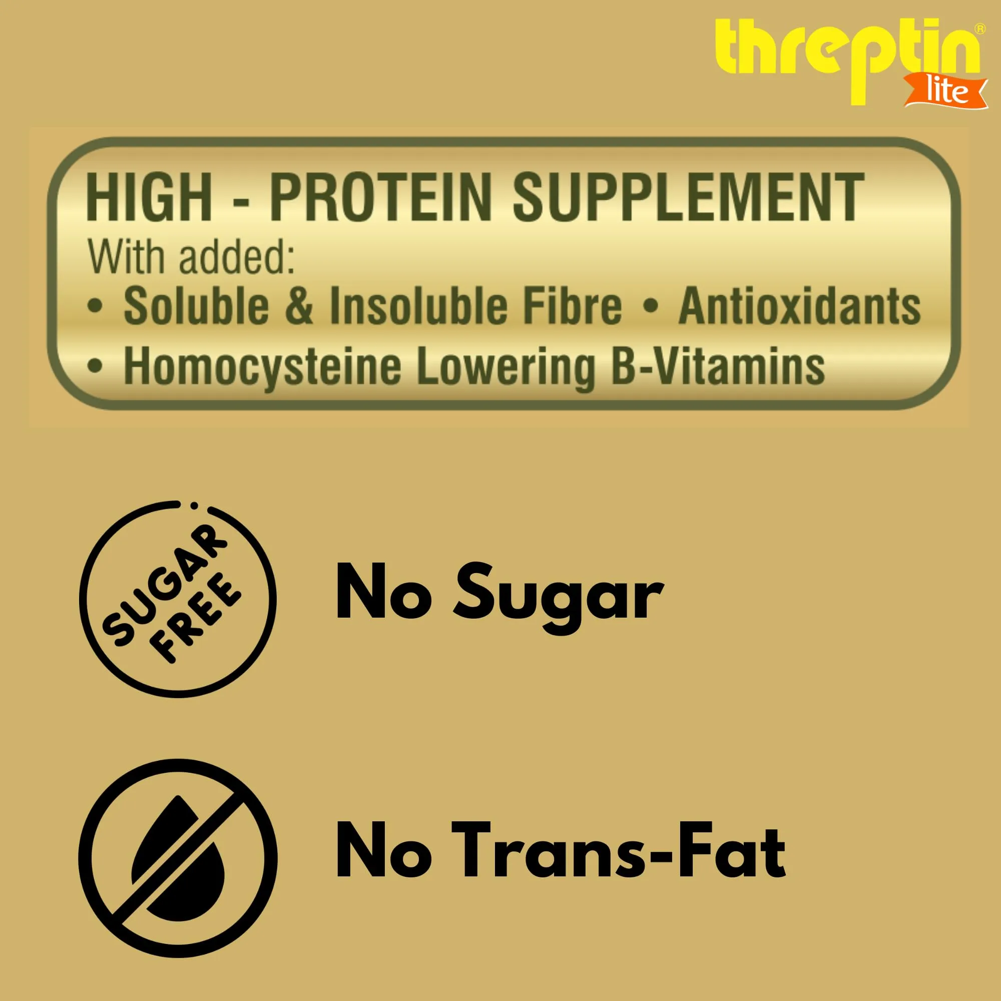 Threptin LITE- Sugarfree Protein Diskettes - 275g, Casein Protein Diskette with Fibers, Antioxidant, Vitamins and Minerals| For Kids, Men and Women|Delicious Vanilla Flavor|100% Veg