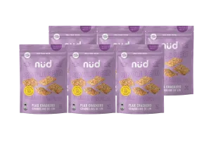 Unleash the Power of Seeds: Crunchy & Keto-Friendly NUD Flax Crackers (6-Pack)