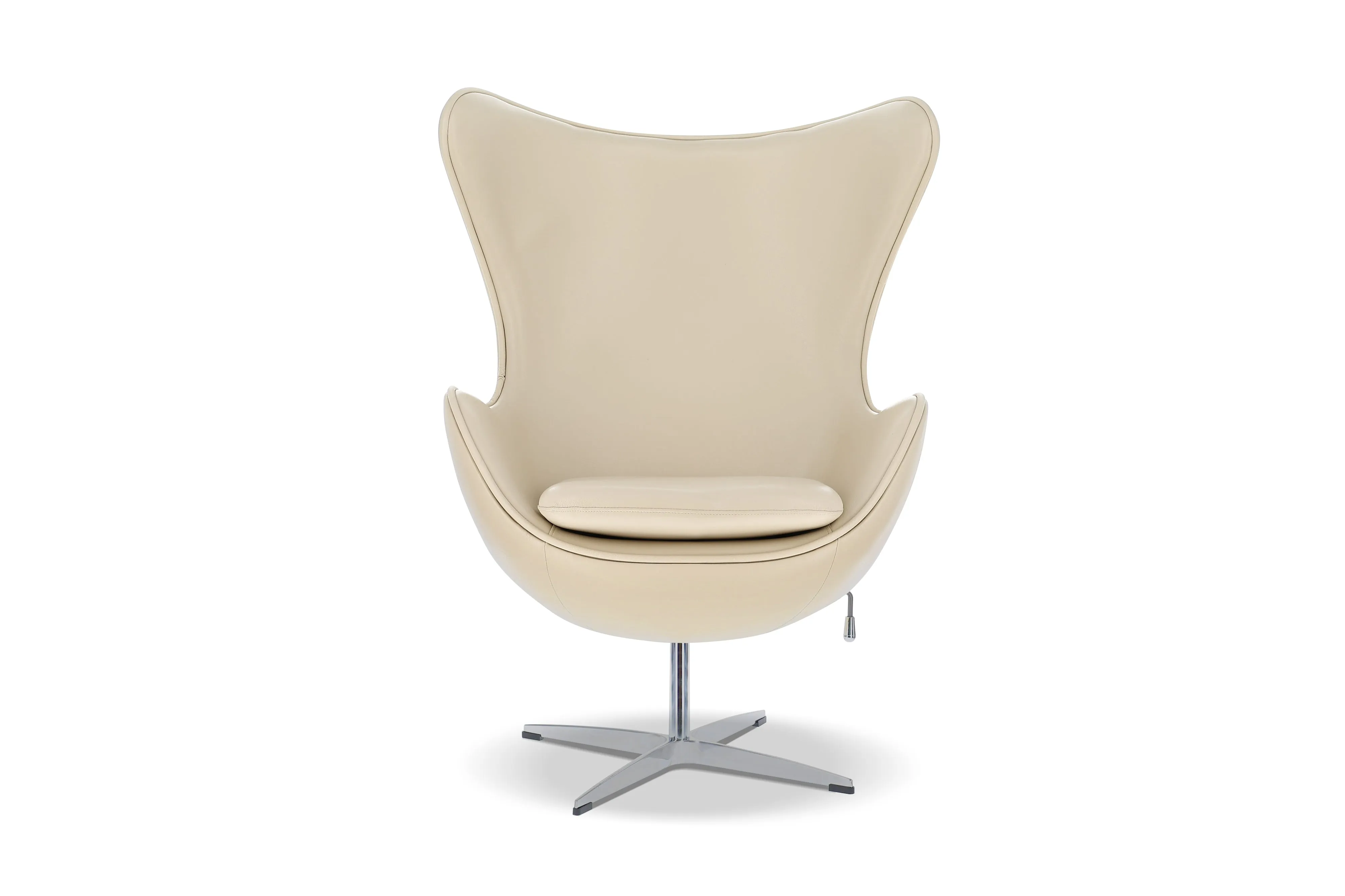 Valencia Finola Top Grain Leather Accent Chair, Cream Color