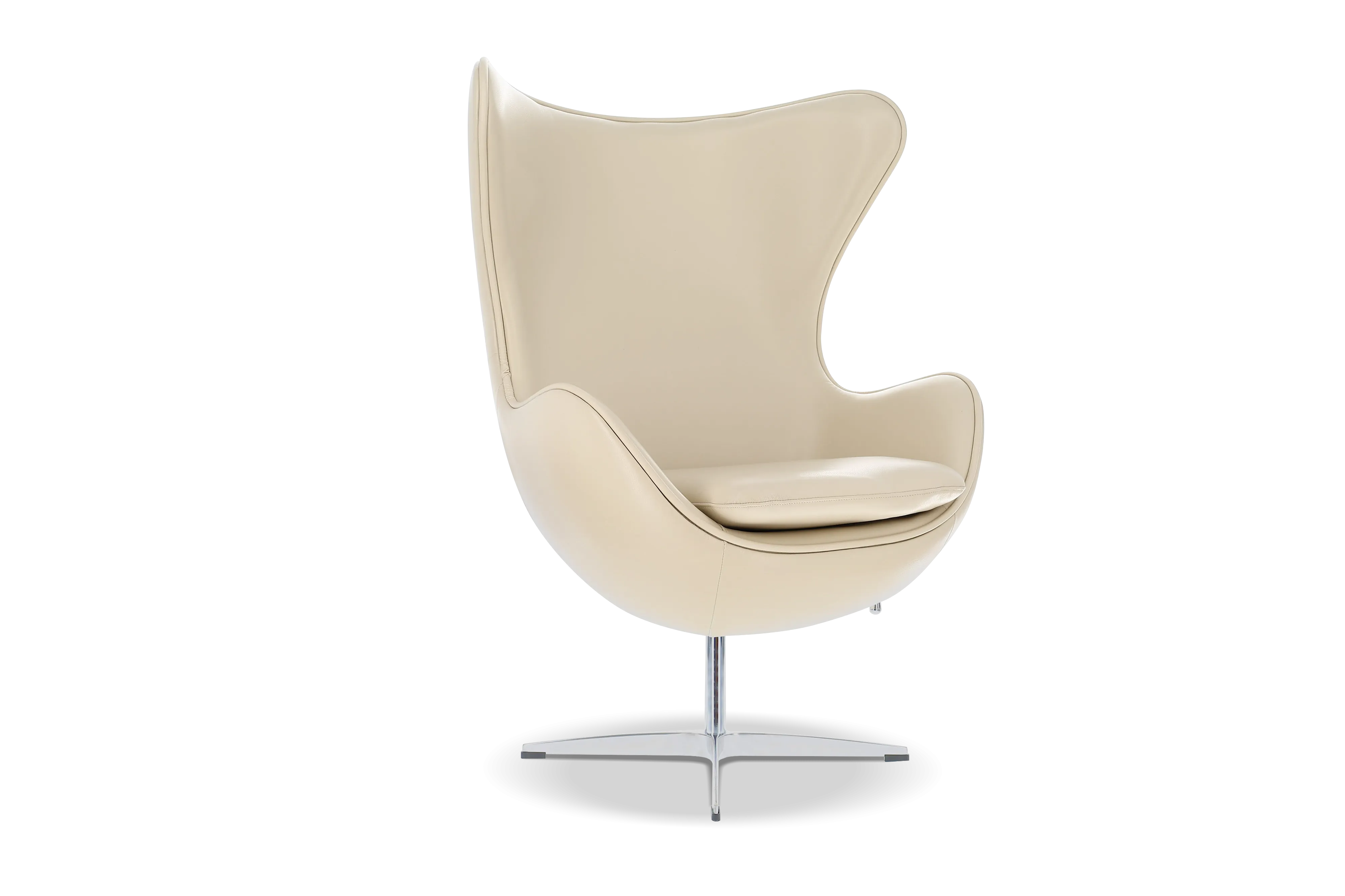 Valencia Finola Top Grain Leather Accent Chair, Cream Color