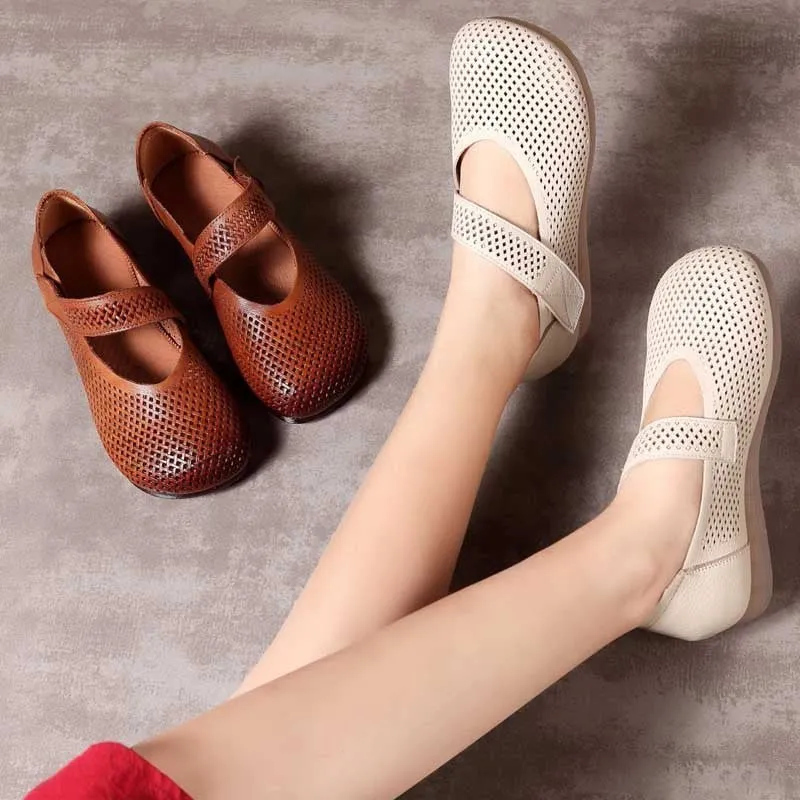 Velcro Retro Women Summer Retro Flat Shoes