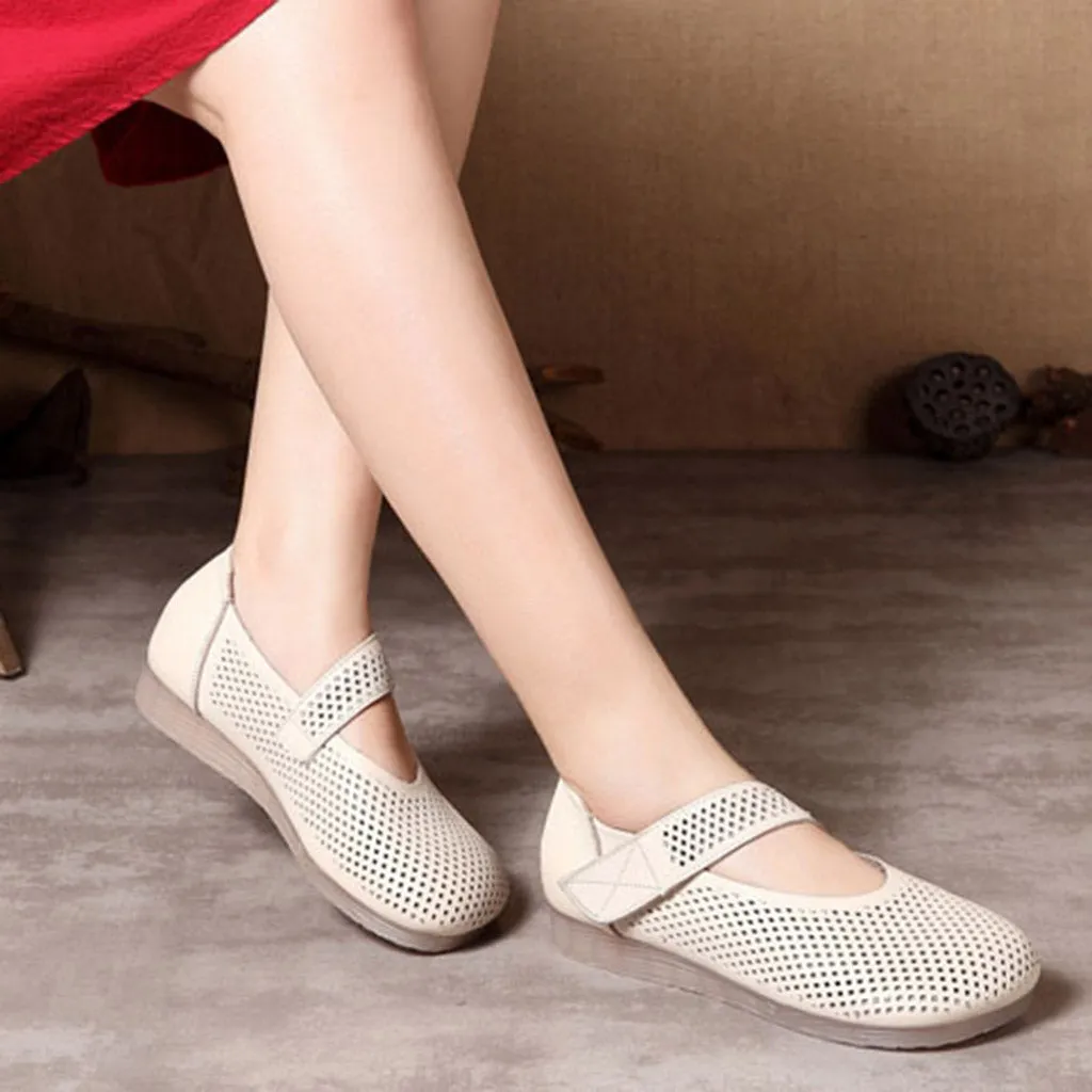 Velcro Retro Women Summer Retro Flat Shoes