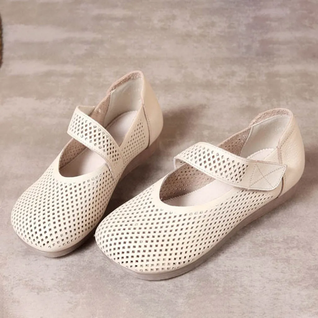 Velcro Retro Women Summer Retro Flat Shoes