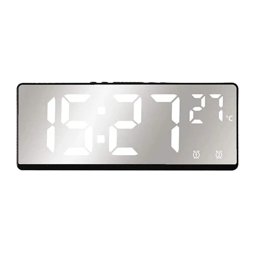 Voice Controlled Alarm Clock with Temperature Display: Dual Alarms, Smart Home Gadget