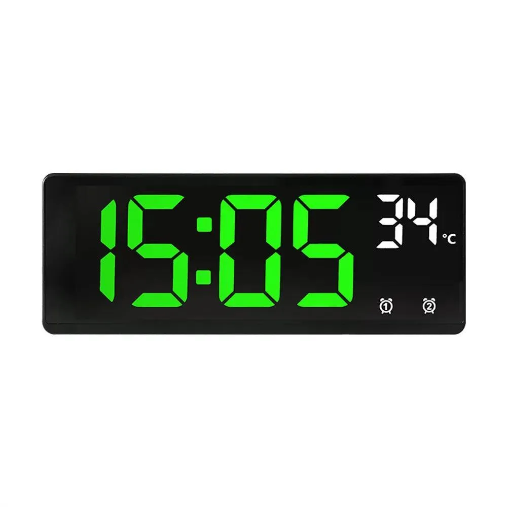 Voice Controlled Alarm Clock with Temperature Display: Dual Alarms, Smart Home Gadget