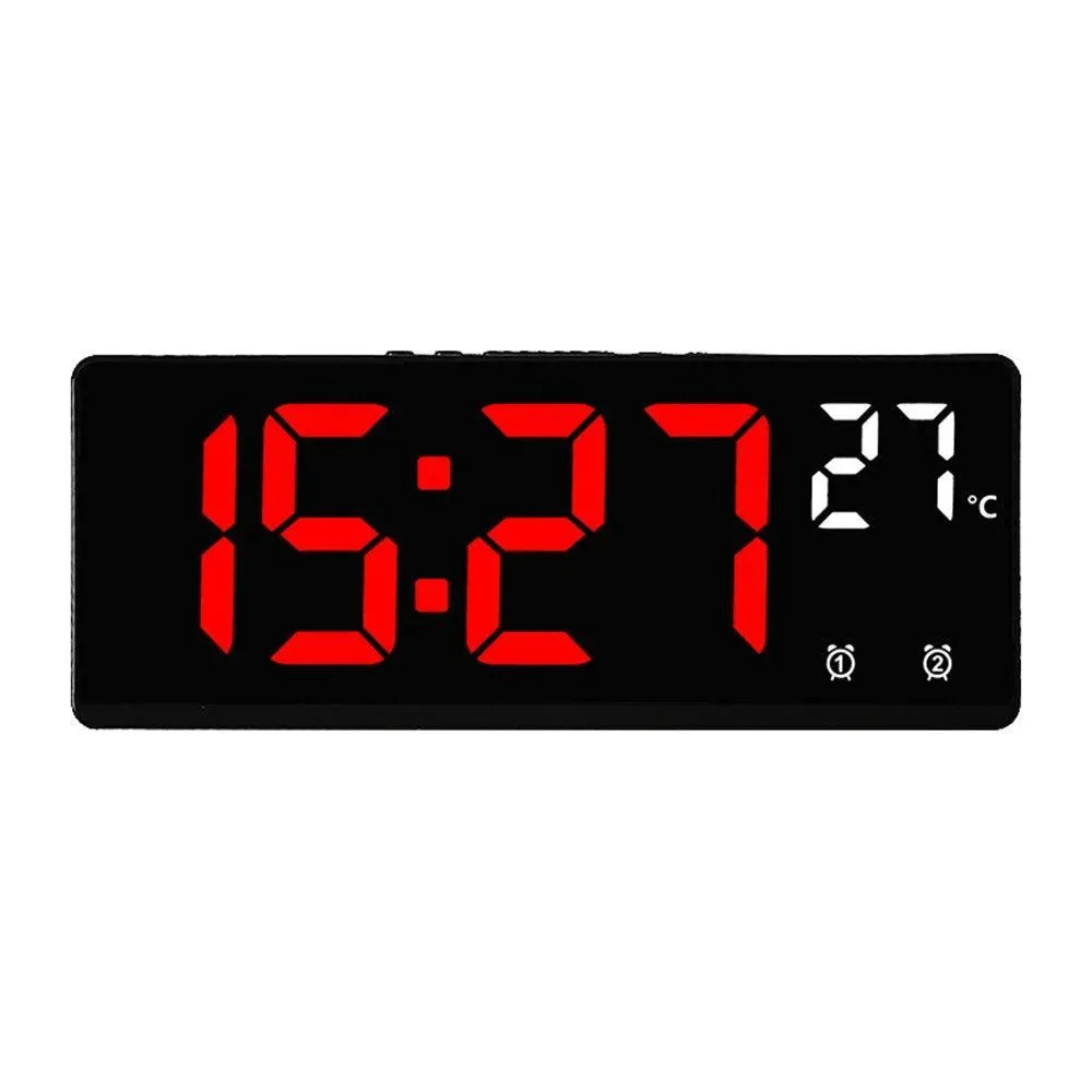 Voice Controlled Alarm Clock with Temperature Display: Dual Alarms, Smart Home Gadget