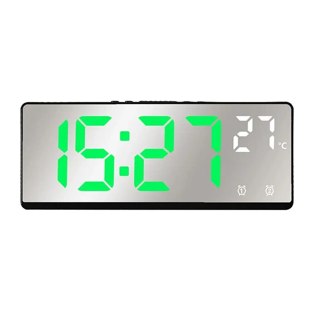 Voice Controlled Alarm Clock with Temperature Display: Dual Alarms, Smart Home Gadget