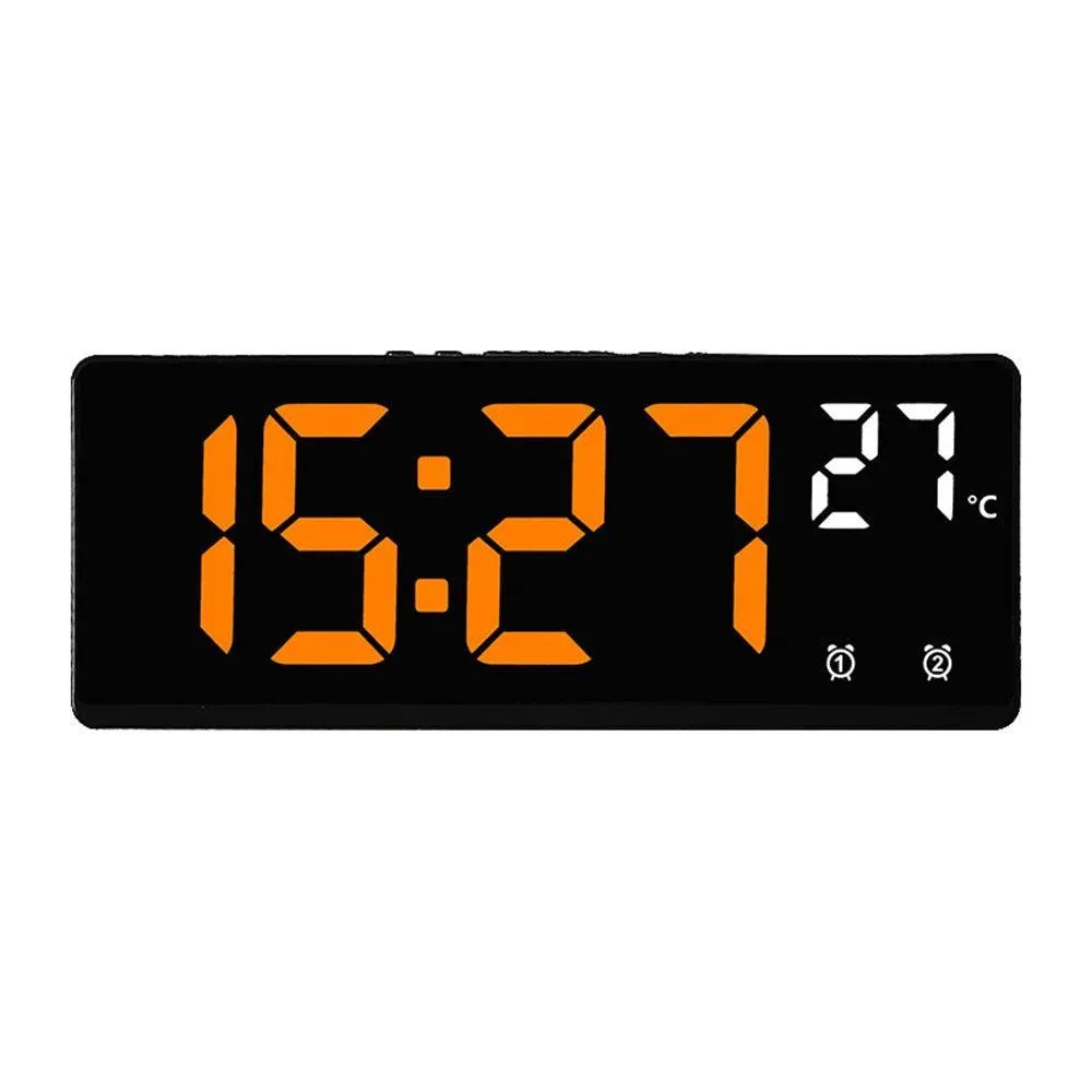 Voice Controlled Alarm Clock with Temperature Display: Dual Alarms, Smart Home Gadget