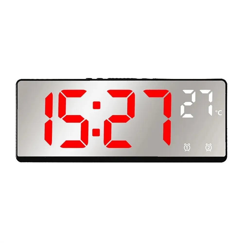 Voice Controlled Alarm Clock with Temperature Display: Dual Alarms, Smart Home Gadget