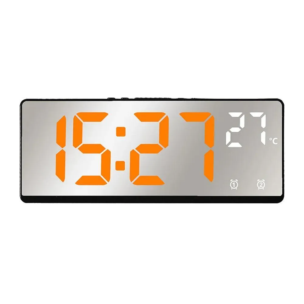 Voice Controlled Alarm Clock with Temperature Display: Dual Alarms, Smart Home Gadget