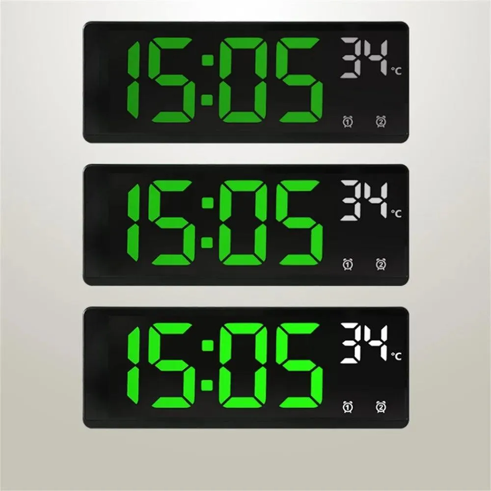 Voice Controlled Alarm Clock with Temperature Display: Dual Alarms, Smart Home Gadget