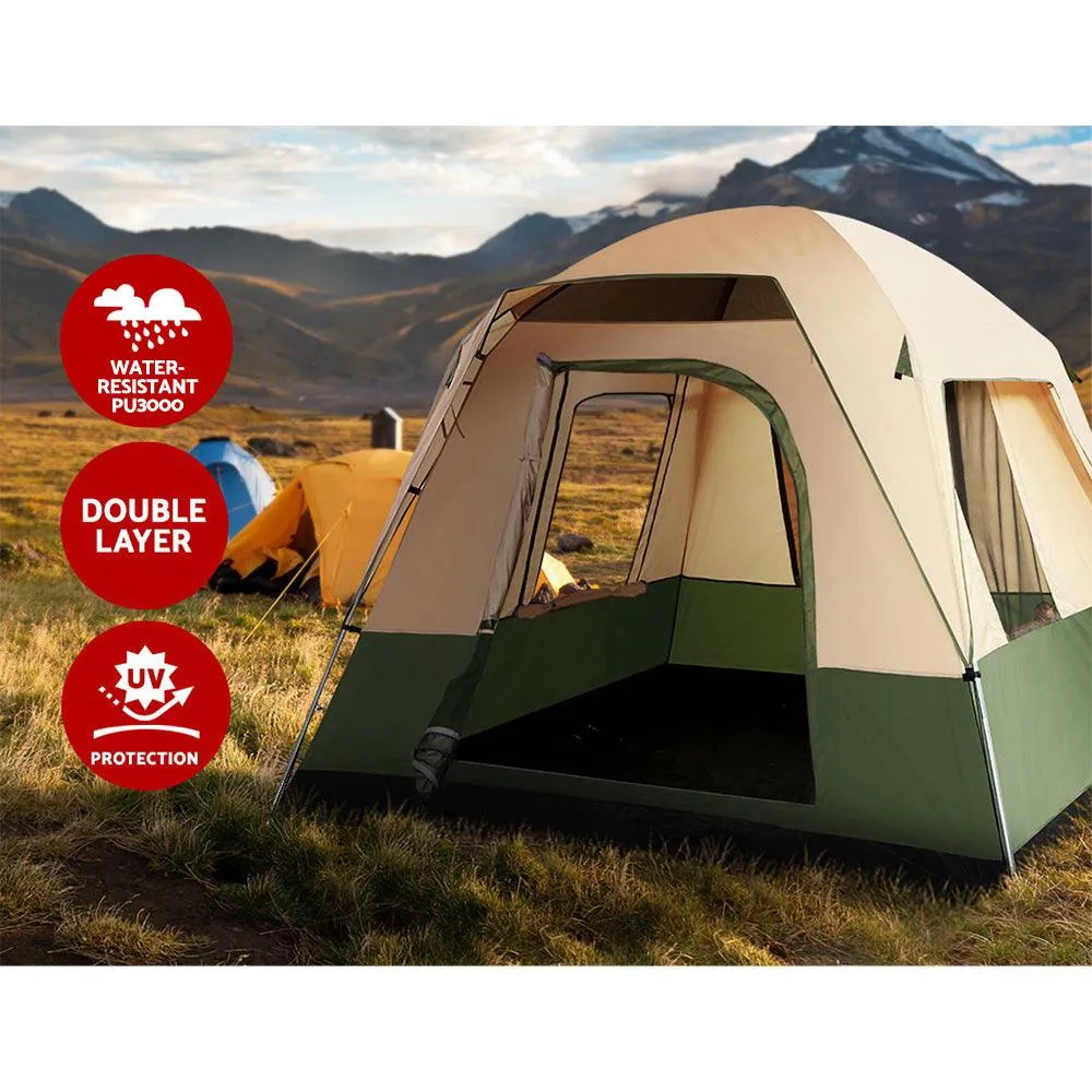 Weisshorn 4 Person Camping Tent - Green