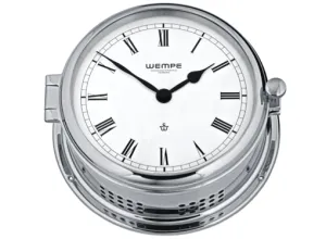 Wempe Admiral II Series Quartz Bell Clock 185mm - Chrome Case