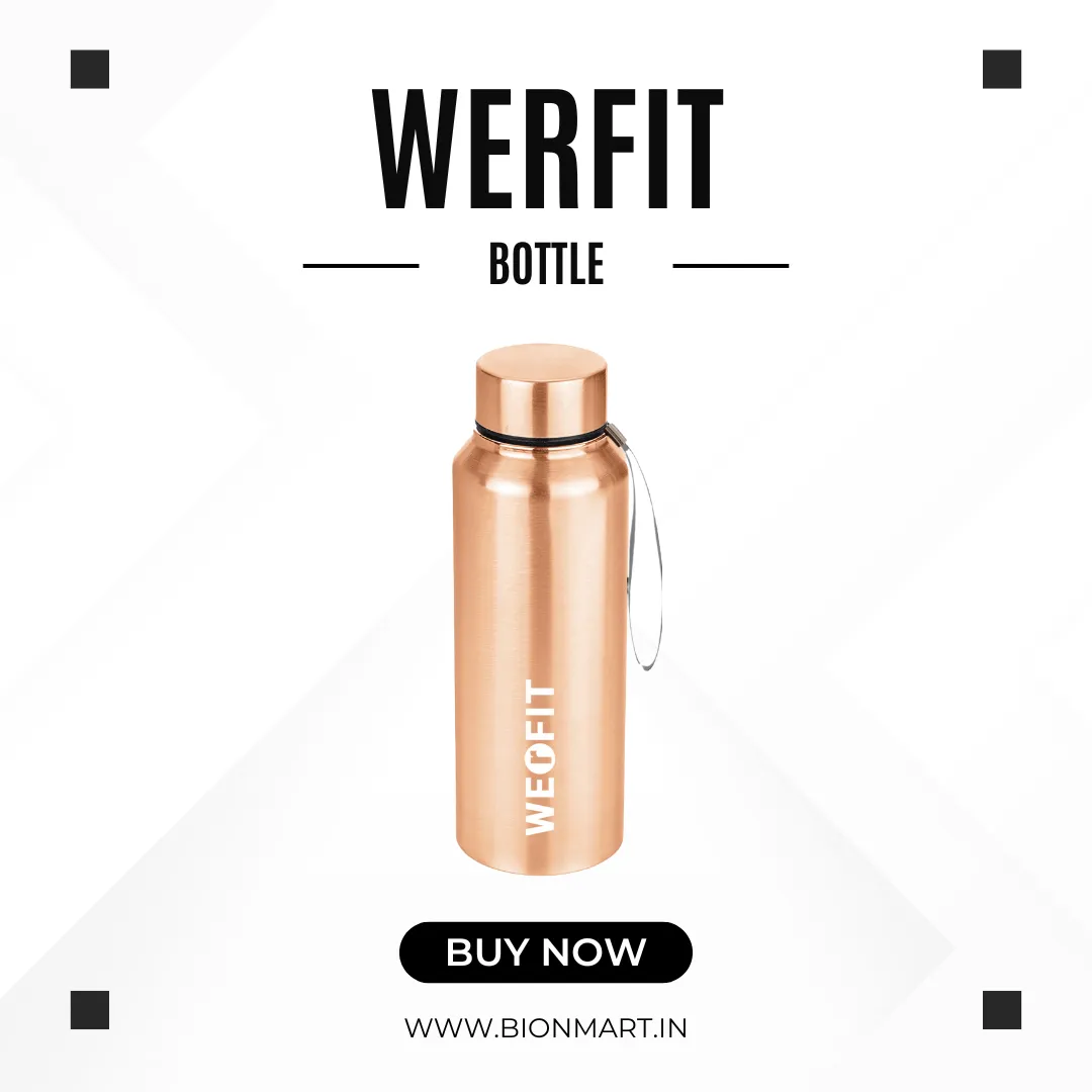 WErFIT Steel Water Bottle for Sports, Hiking, Home, Gym, Office, School, Carrying Strap 700 ml Shaker