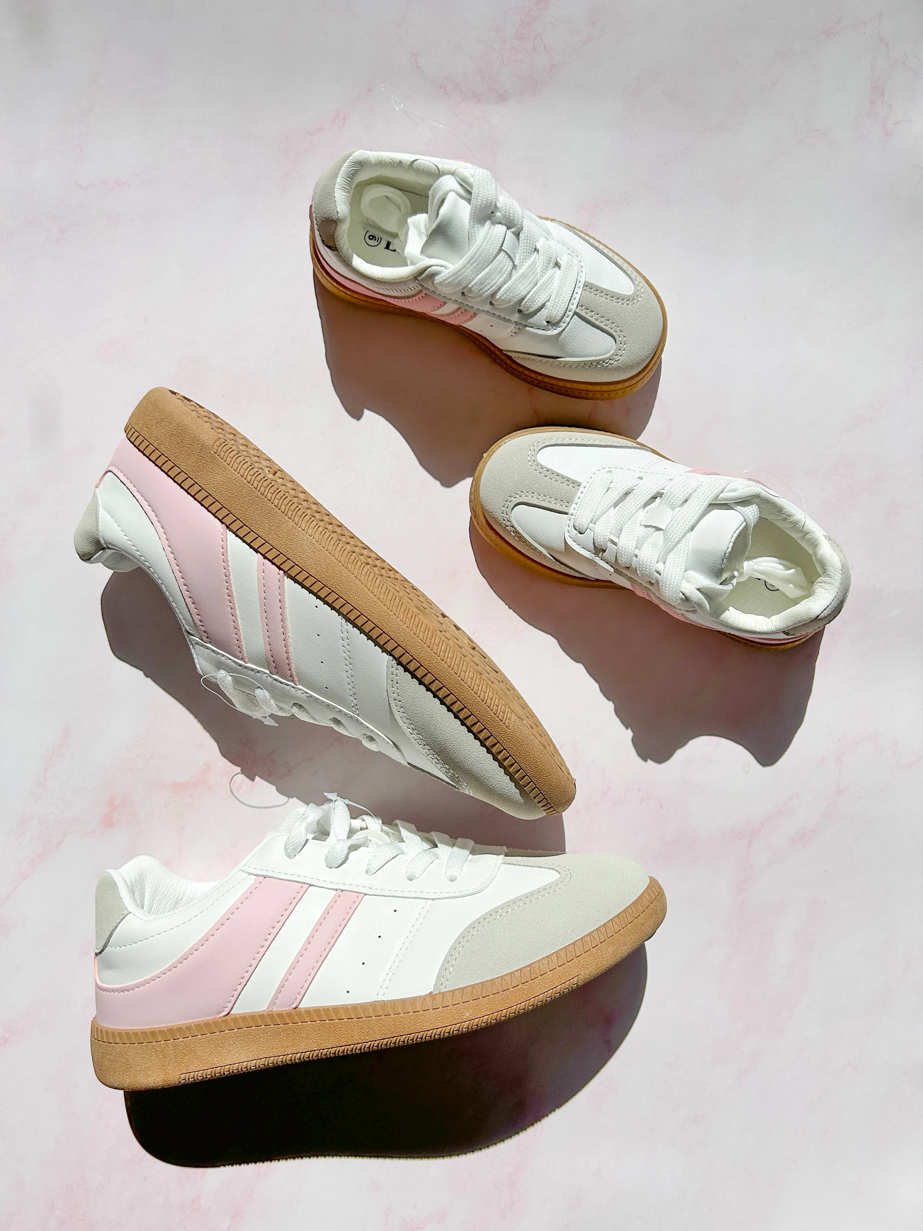 White/Pink Mommy and Me Sneakers