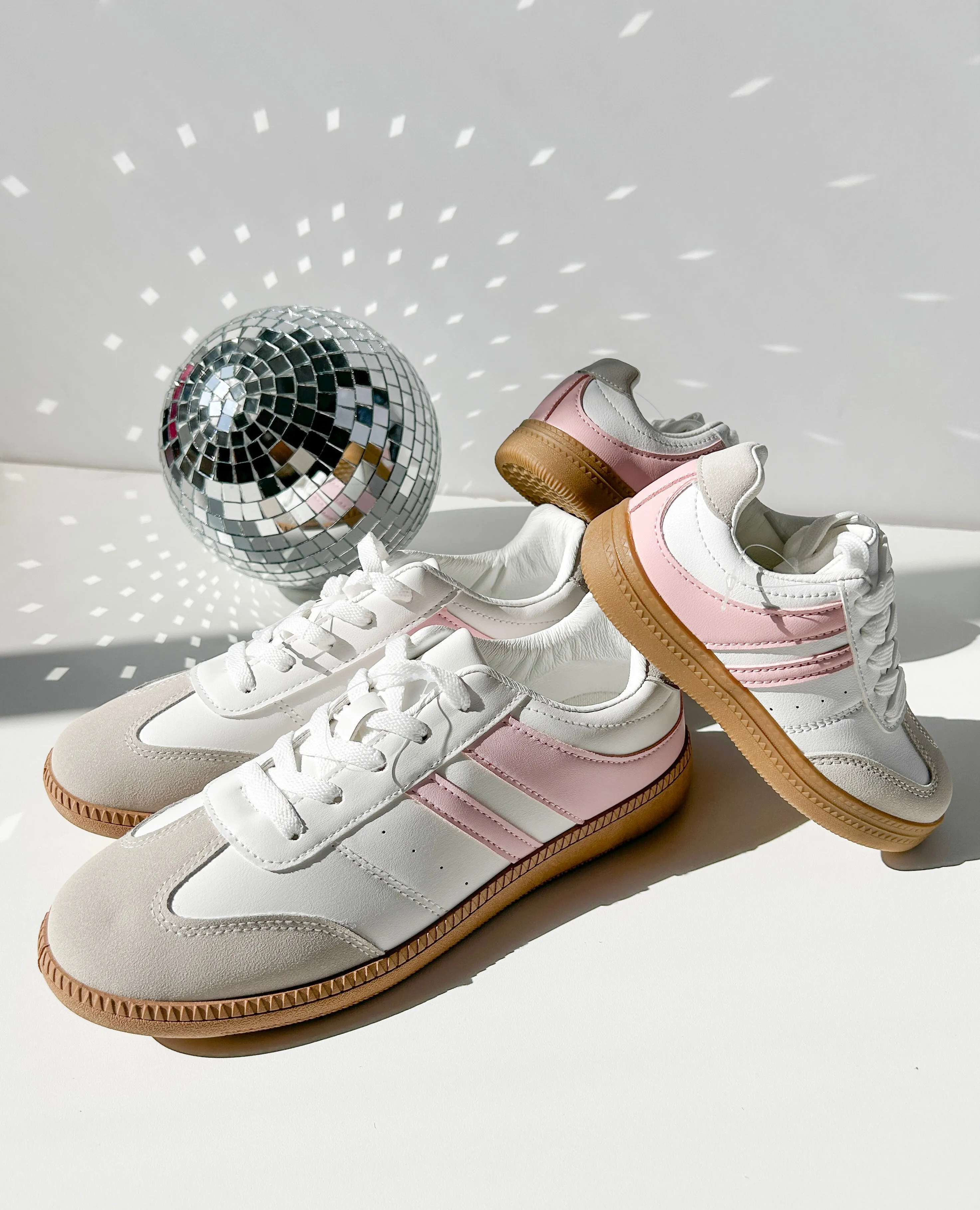 White/Pink Mommy and Me Sneakers