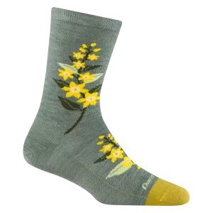 Women's Darn Tough Blossom Crew Lightweight Lifestyle Sock Color: Seafoam